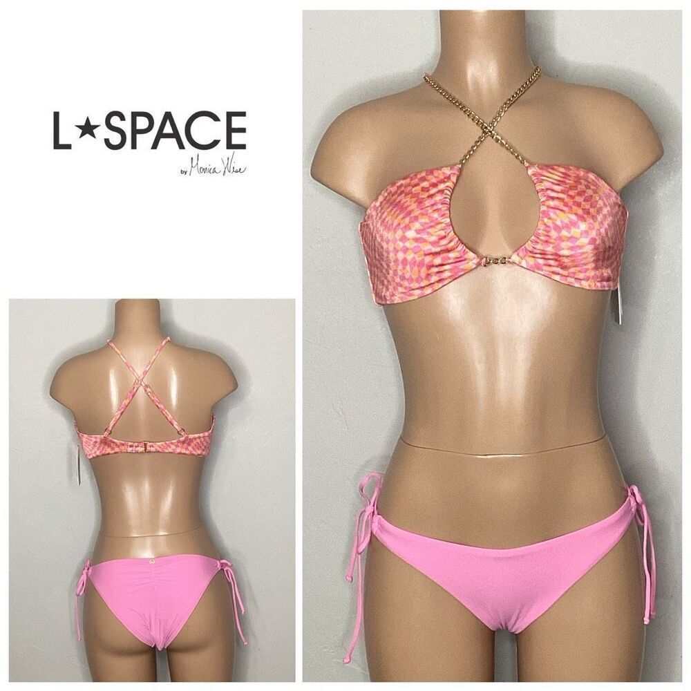 New. L*SPACE and PQ pink bikini. L-top/M-bottom. Retails $182